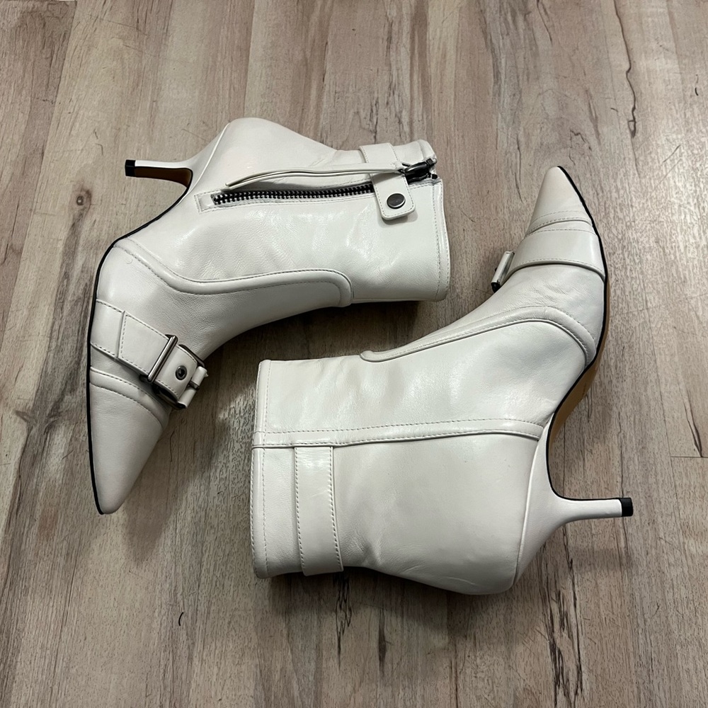 Vince Camuto White Heeled Booties